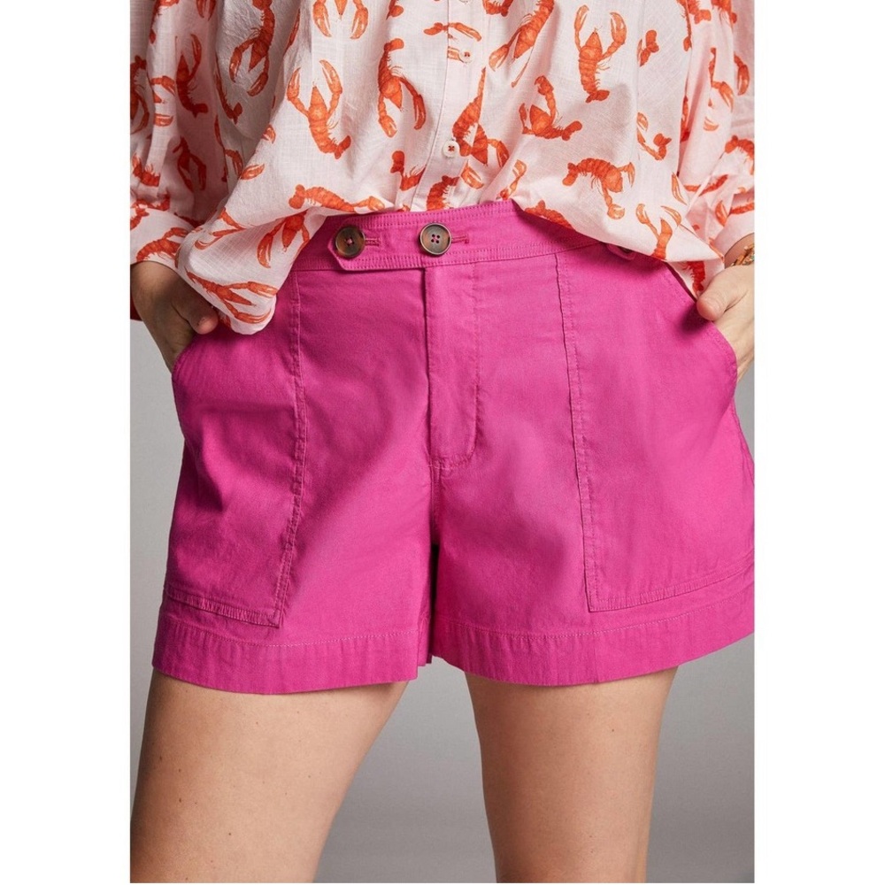 Anthropologie Elena Linen Blend High Rise Retro Short